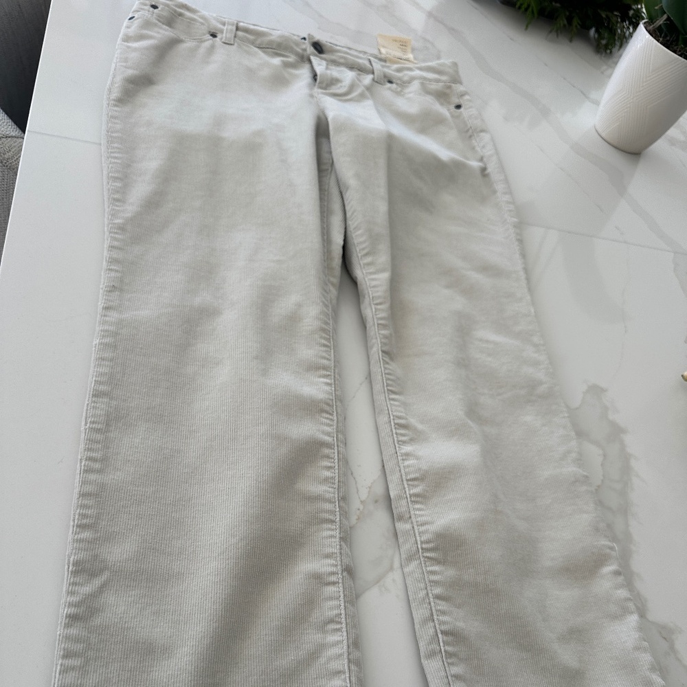 Brand  new Talbots off white corduroy Ladies jeans with labels